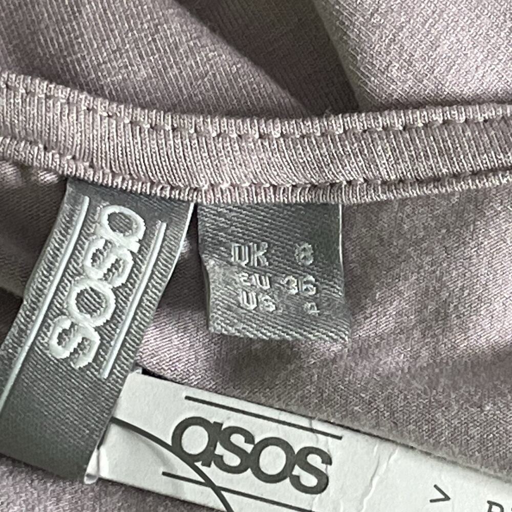 NWT ASOS Slip Dress Sz 4 Petite Stretch Spaghetti Straps Tulip Hem Blush Pink - Picture 7 of 9